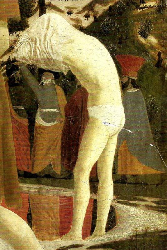 Piero della Francesca details from the baptism of chist oil painting picture